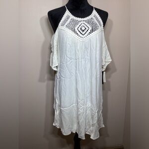 Kohl’s Speechless Vanilla Cream Colored Crochet Top Dress Size Large